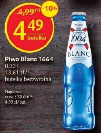 Delikatesy Centrum Piwo Blanc 1664 0,33 l oferta