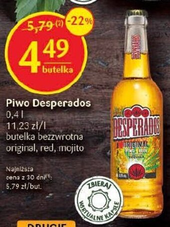 Delikatesy Centrum Piwo Desperados 0,4 l oferta