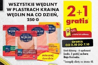 Biedronka WSZYSTKIE WĘDLINY W PLASTRACH KRAINA WĘDLIN NA CO DZIEŃ, 250 g oferta