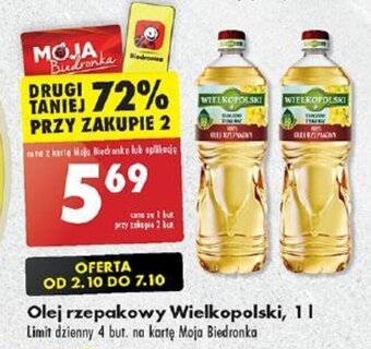 Biedronka Olej rzepakowy Wielkopolski, 1 l oferta
