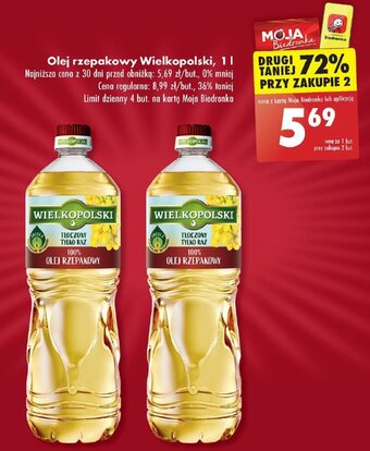 Biedronka Olej rzepakowy Wielkopolski, 1 l oferta