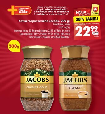 Biedronka Kawa rozpuszczalna Jacobs, 200 g oferta