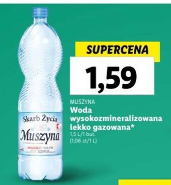 Lidl Woda wysokozmineralizowana lekko gazowana 1,5 l oferta