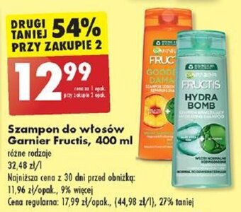 Biedronka Szampon do włosów Garnier Fructis, 400 ml oferta