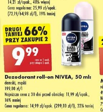 Biedronka Dezodorant roll-on NIVEA, 50 ml oferta