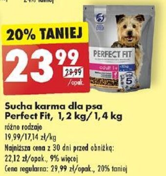 Biedronka Sucha karma dla psa Perfect Fit, 1,2 kg/1,4 kg oferta