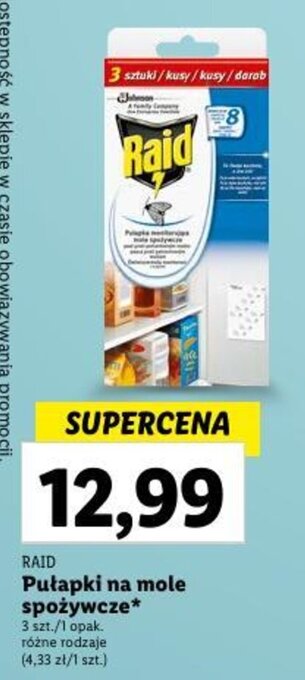 Lidl Pułapki na mole spożywcze 3 szt. oferta
