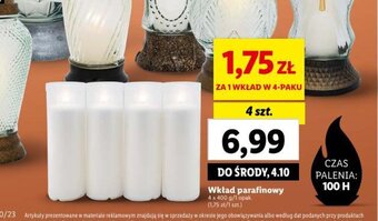 Lidl Wkład parafinowy 4 x 400 g oferta