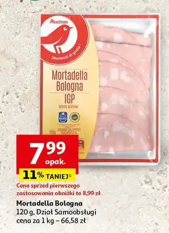 Auchan Mortadela bologna 1 SZT 120 G oferta