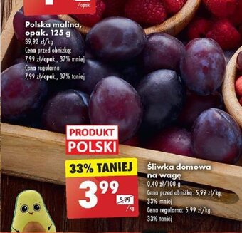 Biedronka Śliwka domowa na wagę 1kg oferta