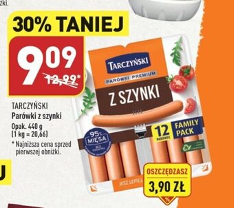 ALDI Parówki z szynki Opak. 440 g oferta