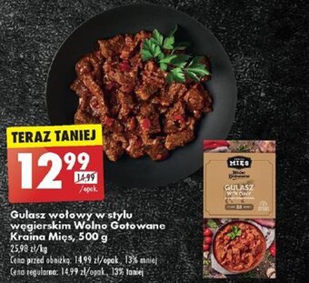 Biedronka Gulasz wołowy w stylu węgierskim Wolno Gotowane Kraina Mięs, 500 g oferta
