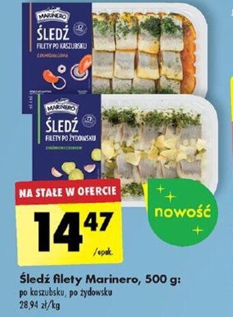 Biedronka Śledź filety Marinero 500 g oferta