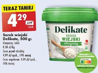 Biedronka Serek wiejski Delikate 500 g oferta