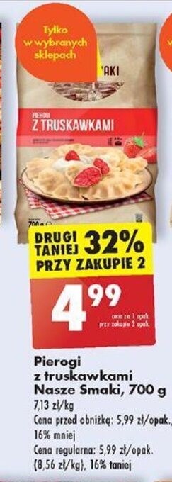 Biedronka Pierogi z truskawkami Nasze Smaki 700 g oferta