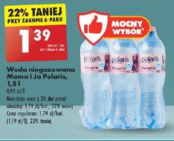 Biedronka Woda niegazowana Mama i Ja Polaris 1,5l oferta