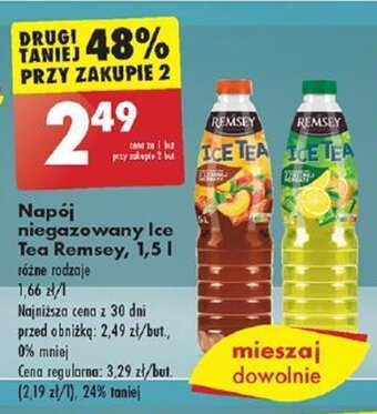 Biedronka Napój niegazowany Ice Tea Remsey 1,5l oferta