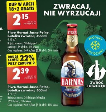 Biedronka Piwo Harnaś Jasne Pełne 500 ml oferta