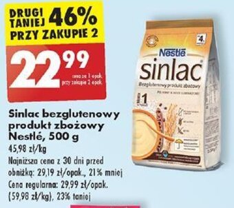 Biedronka Sinlac bezglutenowy produkt zbożowy Nestlé 500 g oferta