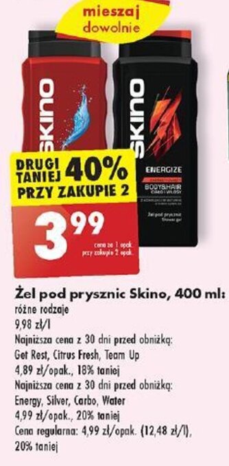Biedronka Żel pod prysznic Skino 400 ml oferta