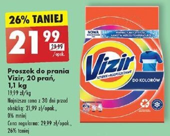 Biedronka Proszek do prania Vizir 20 prań 1,1kg oferta