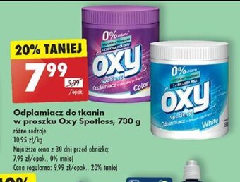 Biedronka Odplamiacz do tkanin w proszku Oxy Spotless 730 g oferta