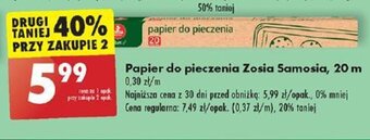 Biedronka Papier do pieczenia Zosia Samosia 20 m oferta