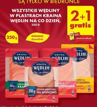 Biedronka WSZYSTKIE WĘDLINY W PLASTRACH KRAINA WĘDLIN NA CO DZIEŃ 250g oferta