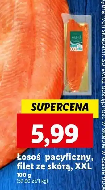 ALDI Łosoś pacyficzny filet xxl ze skórą oferta