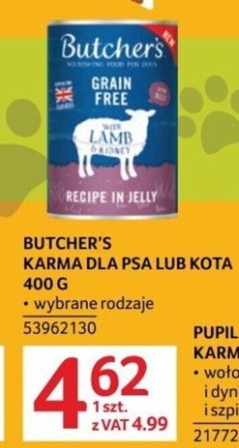 Selgros BUTCHER'S KARMA DLA PSA LUB KOTA 400g oferta