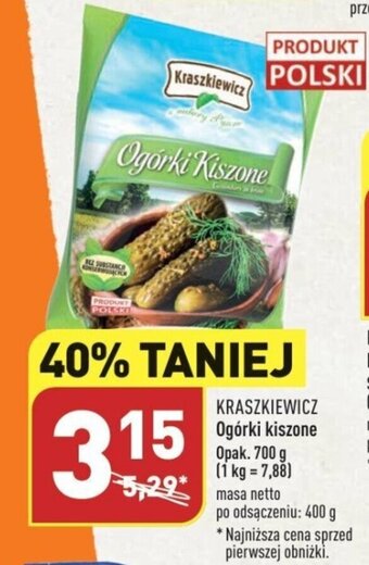 ALDI Ogórki Kiszone 700 g oferta