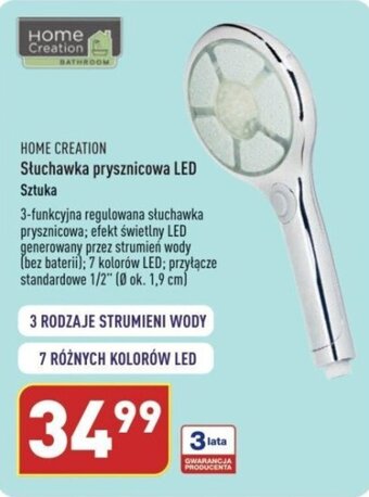 ALDI Słuchawka prysznicowa LED oferta
