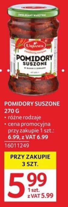 Selgros POMIDORY SUSZONE 270 G oferta