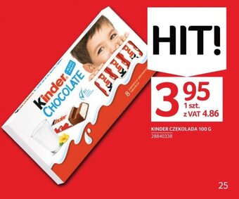 Selgros KINDER CZEKOLADA 100 G oferta