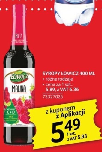 Selgros SYROPY ŁOWICZ 400 ml oferta