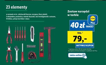 Lidl Zestaw narzędzi w torbie oferta