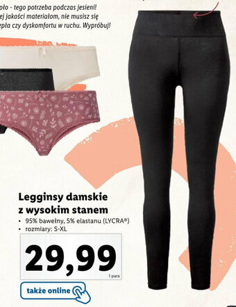 Lidl Legginsy damskie z wysokim stanem oferta