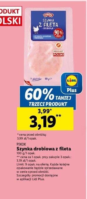 Lidl Szynka drobiowa oferta