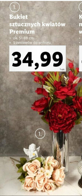Lidl Bukiet sztucznych kwiatów Premium oferta