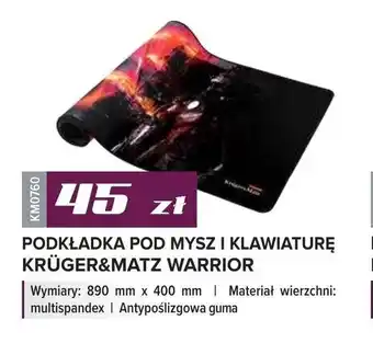 Rebel Electro Podkładka pod mysz i klawiaturę Kruger&Matz Warrior oferta