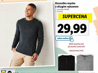 Lidl Koszulka męska z długim rękawem oferta