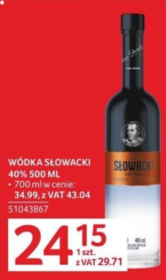Selgros WÓDKA SŁOWACKI 40% 500ML oferta