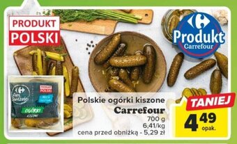 Carrefour Polskie ogórki kiszone 700 g oferta