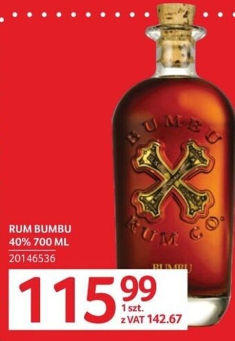 Selgros RUM BUMBU 40% 700 ML oferta