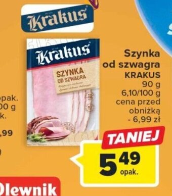 Carrefour Szynka od szwagra 90 g oferta