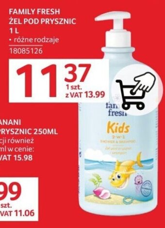 Selgros FAMILY FRESH ŻEL POD PRYSZNIC 1L oferta