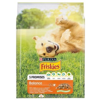 E.Leclerc Friskies 5 promises balance karma dla dorosłych psów z mieszanką kurczaka wołowiny i warzywami 3 kg oferta