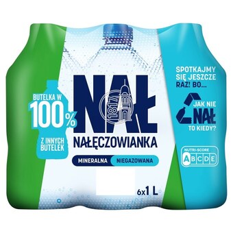 E.Leclerc Nałęczowianka naturalna woda mineralna niegazowana 6 x 1 l oferta