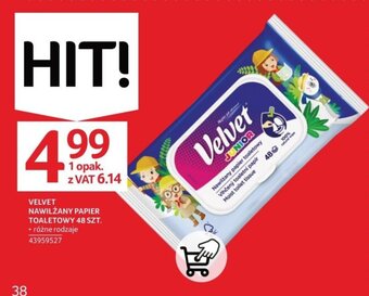 Selgros VELVET NAWILŻANY PAPIER TOALETOWY 48 SZT. oferta