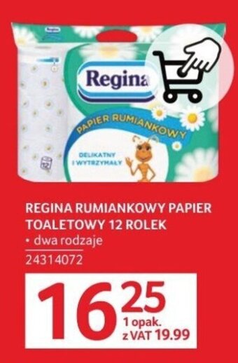 Selgros REGINA RUMIANKOWY PAPIER TOALETOWY 12 ROLEK oferta